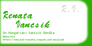 renata vancsik business card