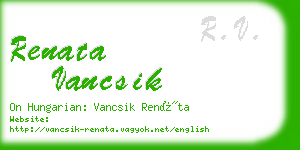 renata vancsik business card